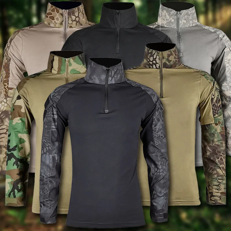 S-4XL Seragam Tempur Militer G - Tactical Military Shirt Cargo ulasan dan harga