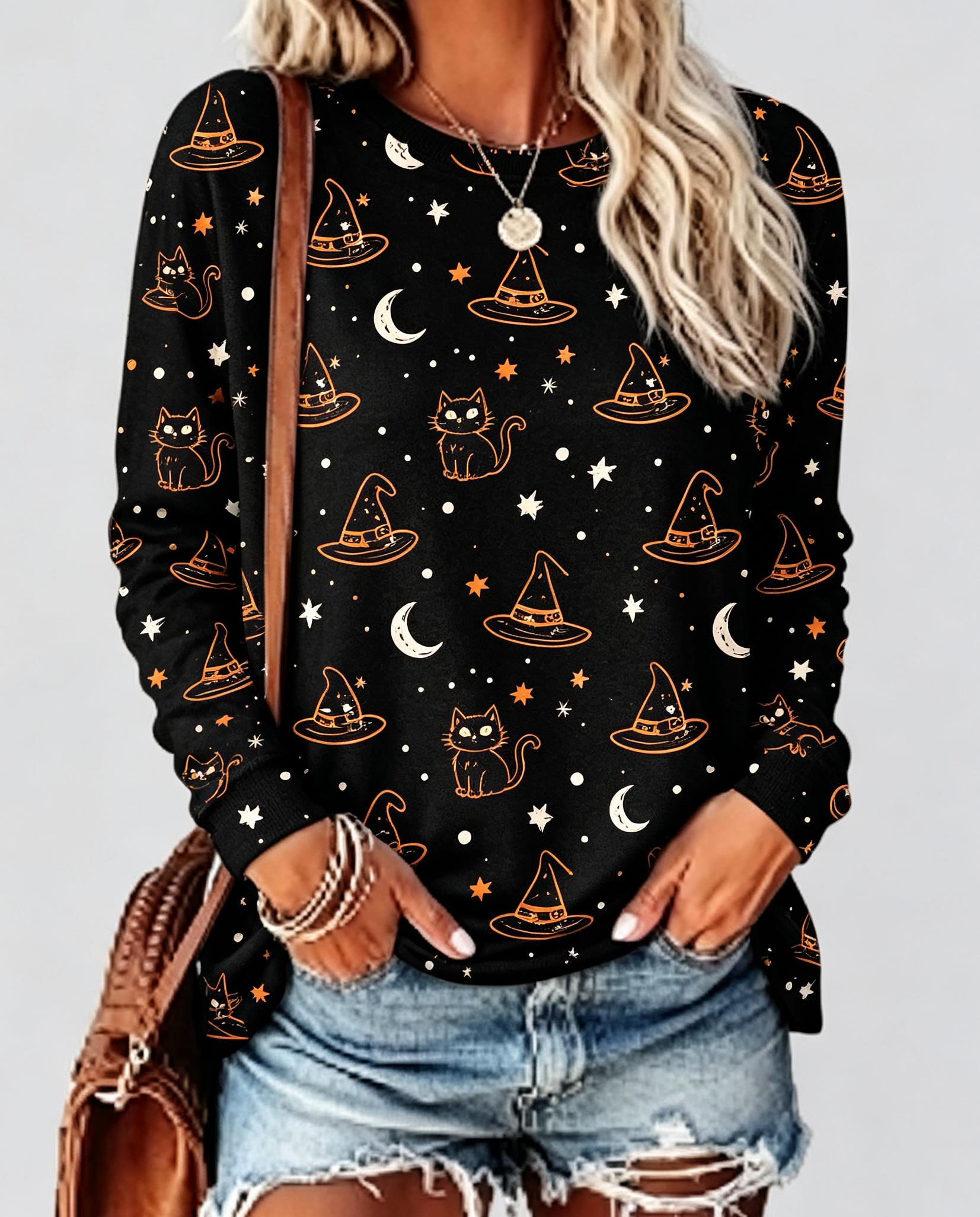 Atasan Wanita Motif Halloween  - T-Shirts ulasan dan harga